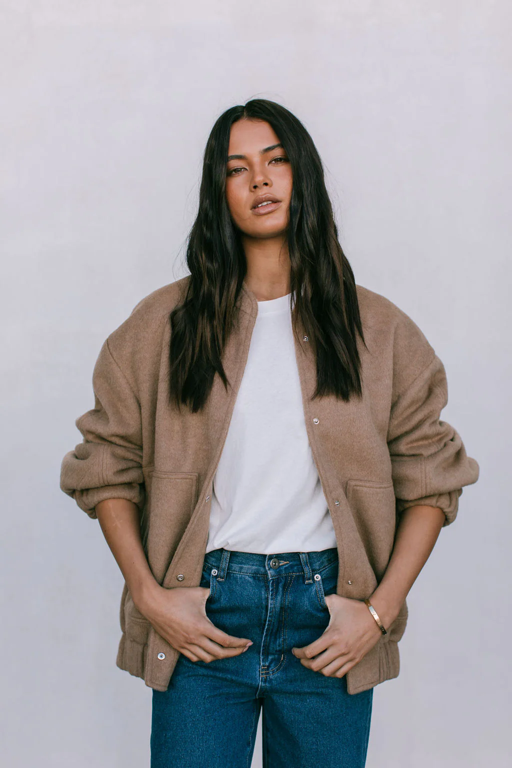 Tully Bomber Jacket Tan - Image 6