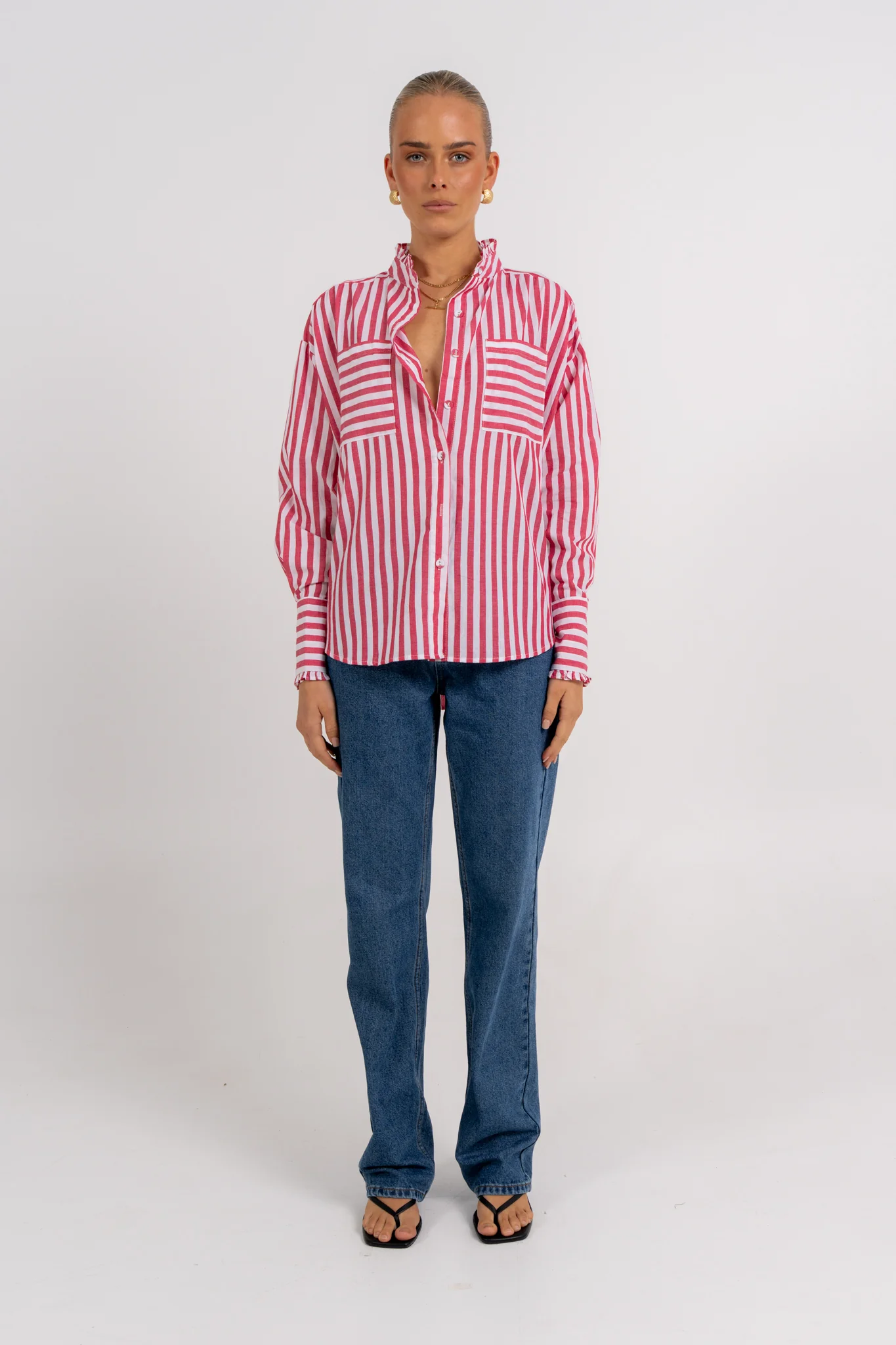 Uccella Shirt Red Stripe - Image 6