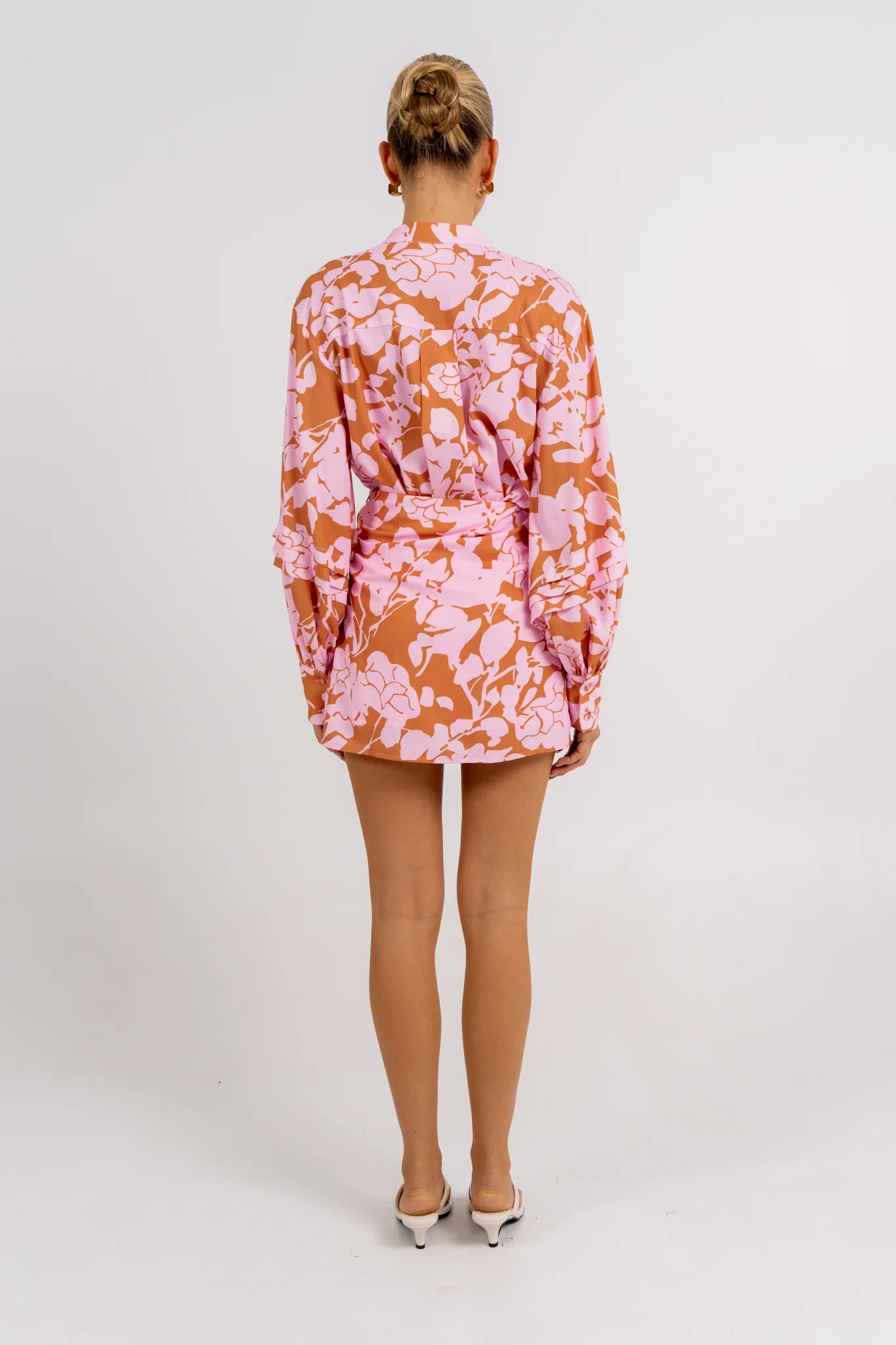Vigo Mini Skirt Tan Floral - Image 4