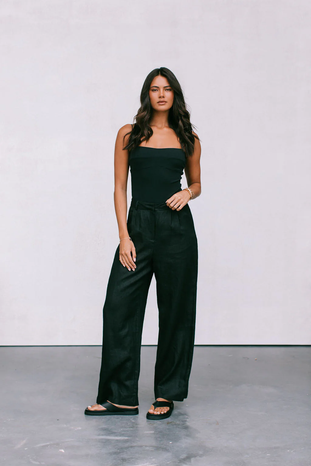 Vivien Linen Pant Black