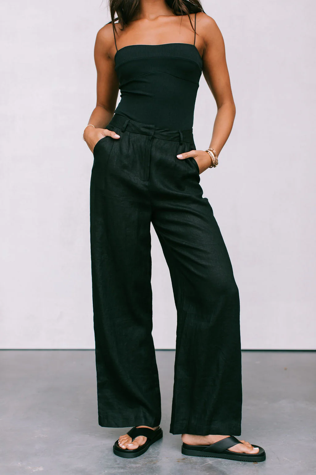 Vivien Linen Pant Black - Image 2