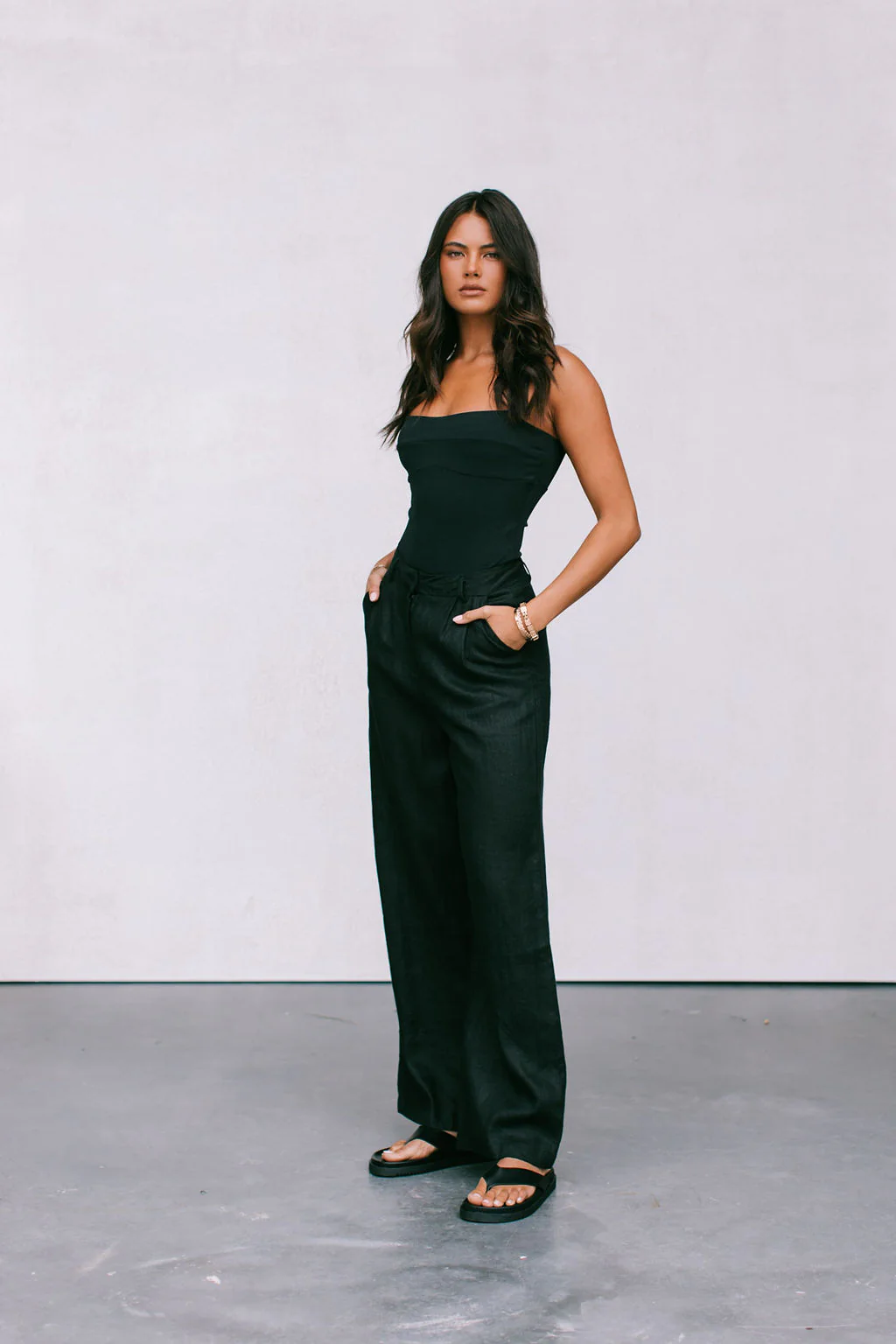 Vivien Linen Pant Black - Image 3