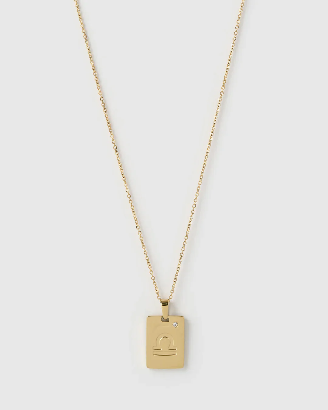 Zodiac Tag Necklace Gold - Image 9